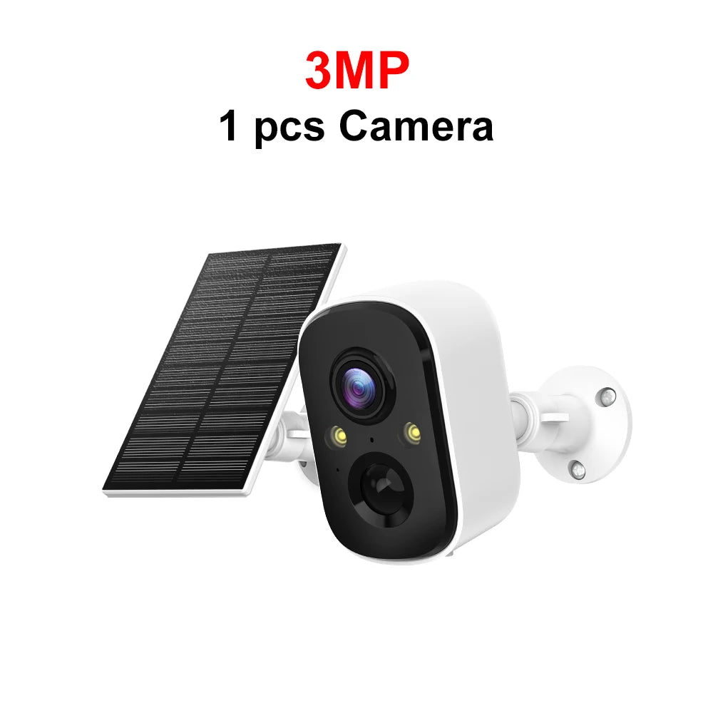 MISECU 2K 3MP Solar Security Camera - Tuya WIFI Solar Battery Camera Outdoor Human Detect Color Night