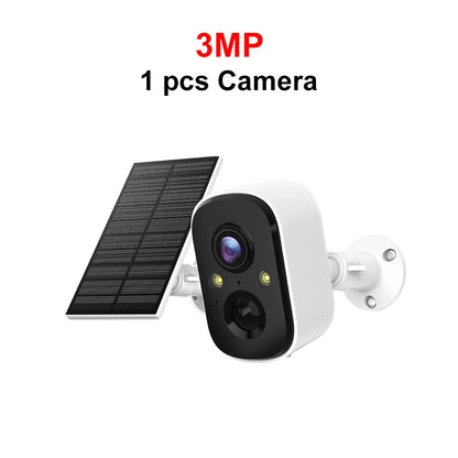 MISECU 2K 3MP Solar Security Camera - Tuya WIFI Solar Battery Camera Outdoor Human Detect Color Night