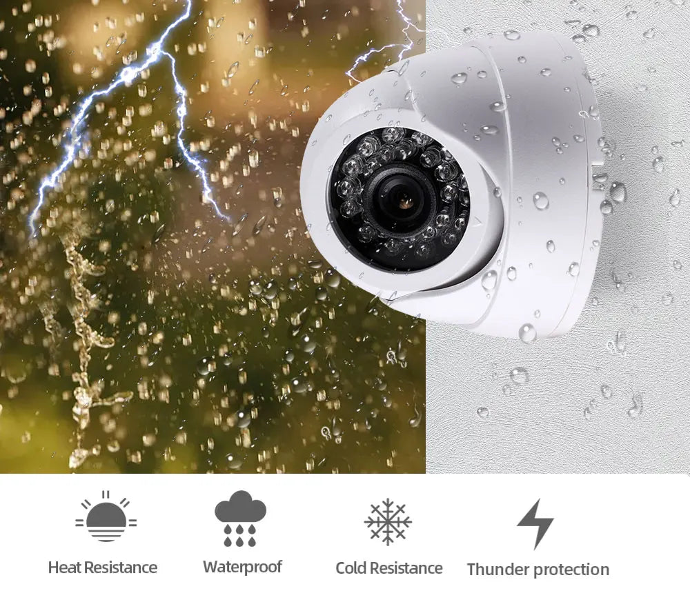 Devoccvo 16 Channel 5MP Security Camera System, Outdoor equipment kit with waterproof, heat-resistant, and cold-resistant features for reliable use.