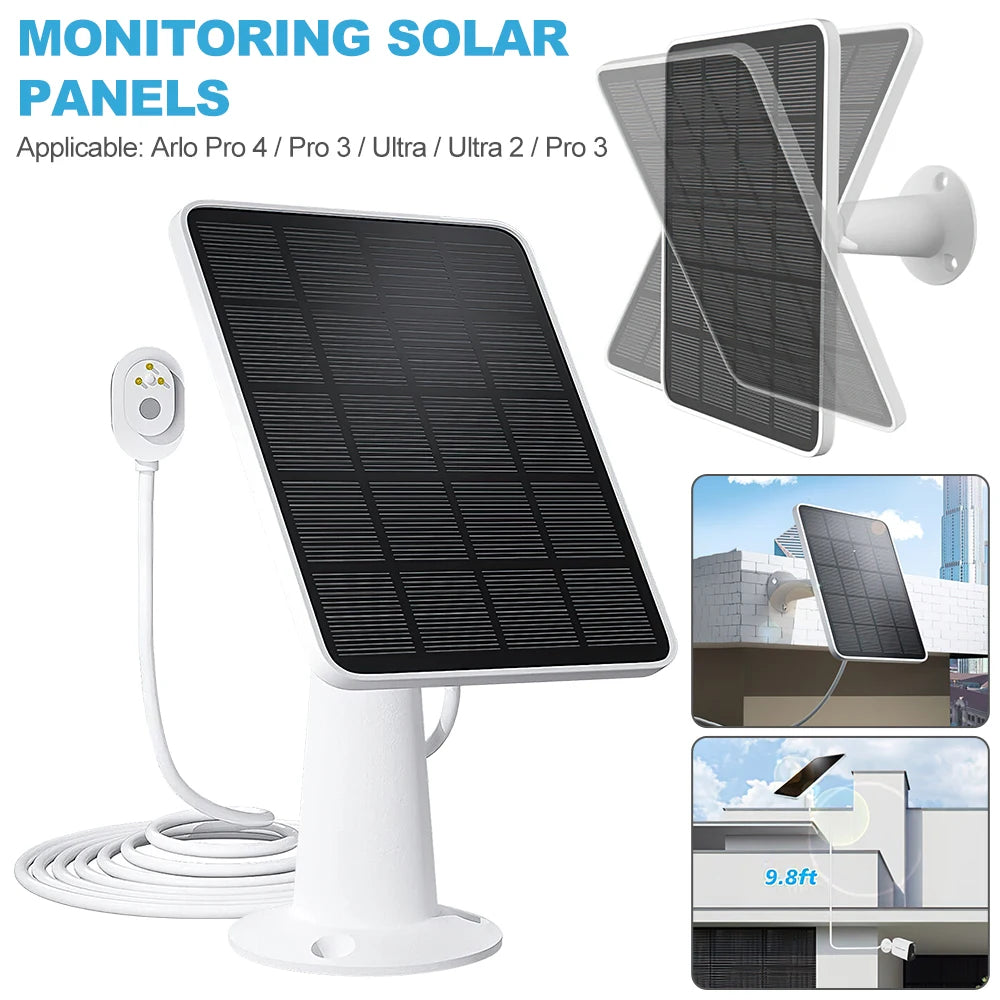Arlo Ultra 2 Solar Panel, Monitor solar panels with Arlo Pro 4, Pro 3, Ultra, or Ultra 2 systems.