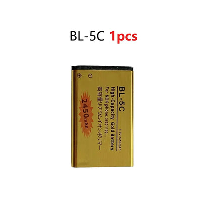 BL-5C Mobile Phone Battery 3.7V 2450mAh Rechargeable Li-Ion for Nokia 1100 1110 1112 2610 6230 6630 N70/N71/N72