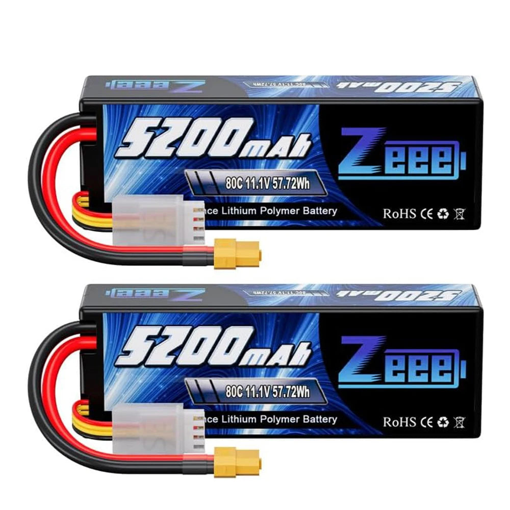 1/2pcs Zeee 3S 5200mAh LiPo Battery, Half Pair battery for RC cars and drones.