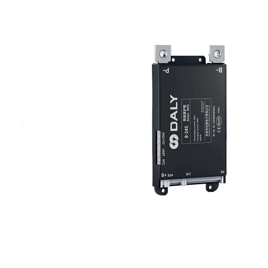 DALY Smart BMS 8-24S battery management system module, front view with B+ and B- terminals