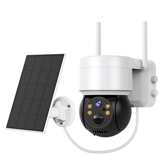 Hiseeu WTD512 1080P 2MP Solar Camera - Outdoor Security Wireless Surveillance PTZ Battery Camera With Solar Panel