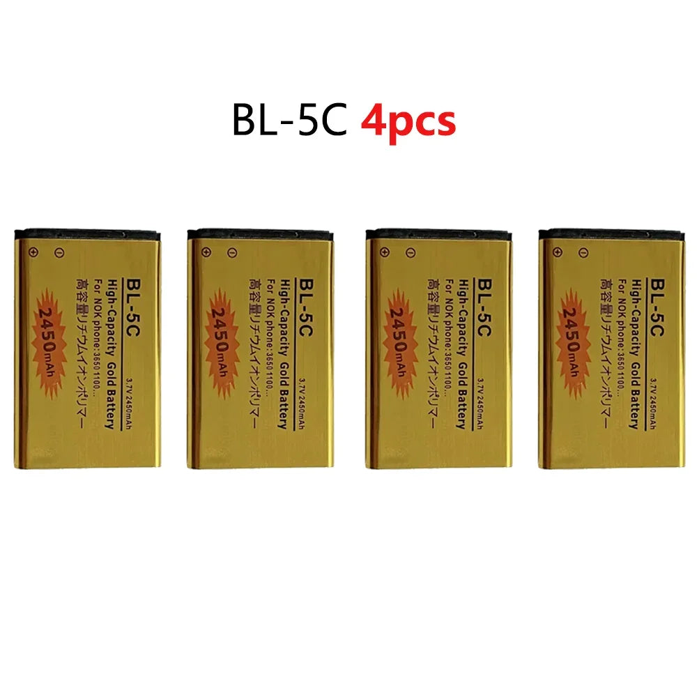 BL-5C Mobile Phone Battery 3.7V 2450mAh Rechargeable Li-Ion for Nokia 1100 1110 1112 2610 6230 6630 N70/N71/N72