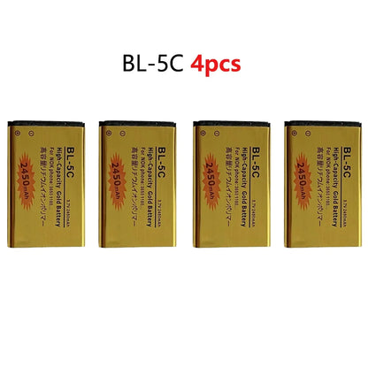 BL-5C Mobile Phone Battery 3.7V 2450mAh Rechargeable Li-Ion for Nokia 1100 1110 1112 2610 6230 6630 N70/N71/N72