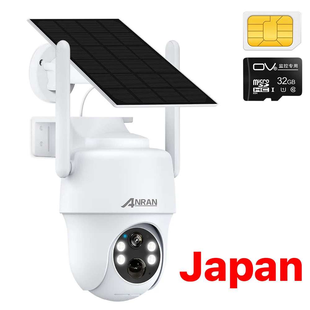 ANRAN G1 2K 3MP Solor Security Camera, O JoHlitmJ migcg 32GB FOI W ANRAN