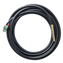 Coiled EPEVER temperature sensor cable with green plug connector and metal probe end