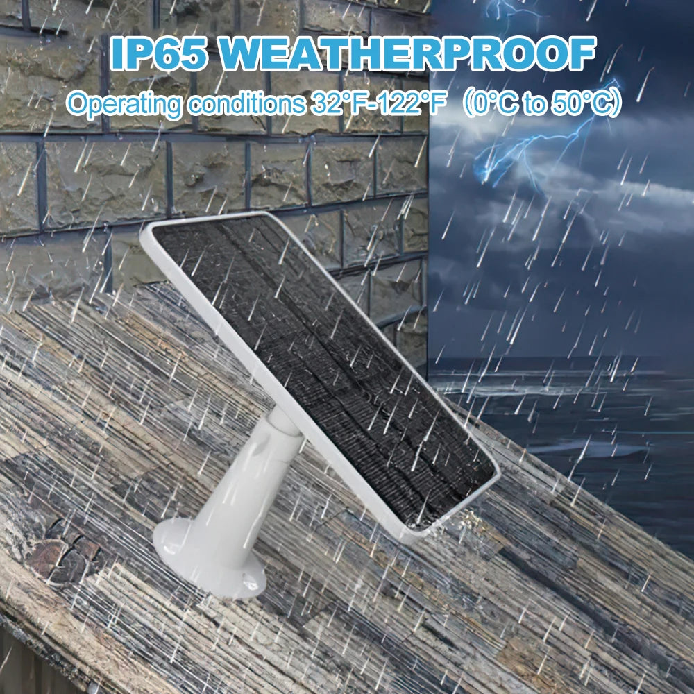 Arlo Ultra 2 Solar Panel, Durable waterproof solar panel for extreme outdoor use, tolerating -20°C to 60°C temps.