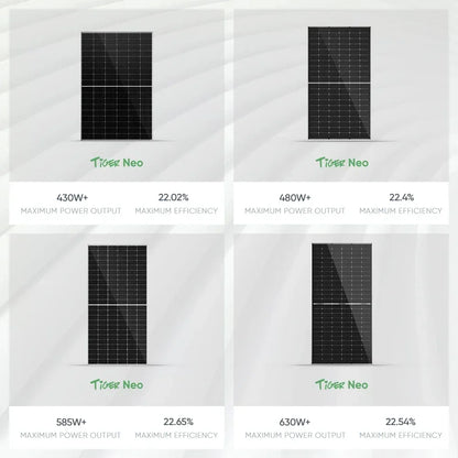 High-performance solar panel with 580W power output and 22.02% efficiency, ideal for renewable energy systems.