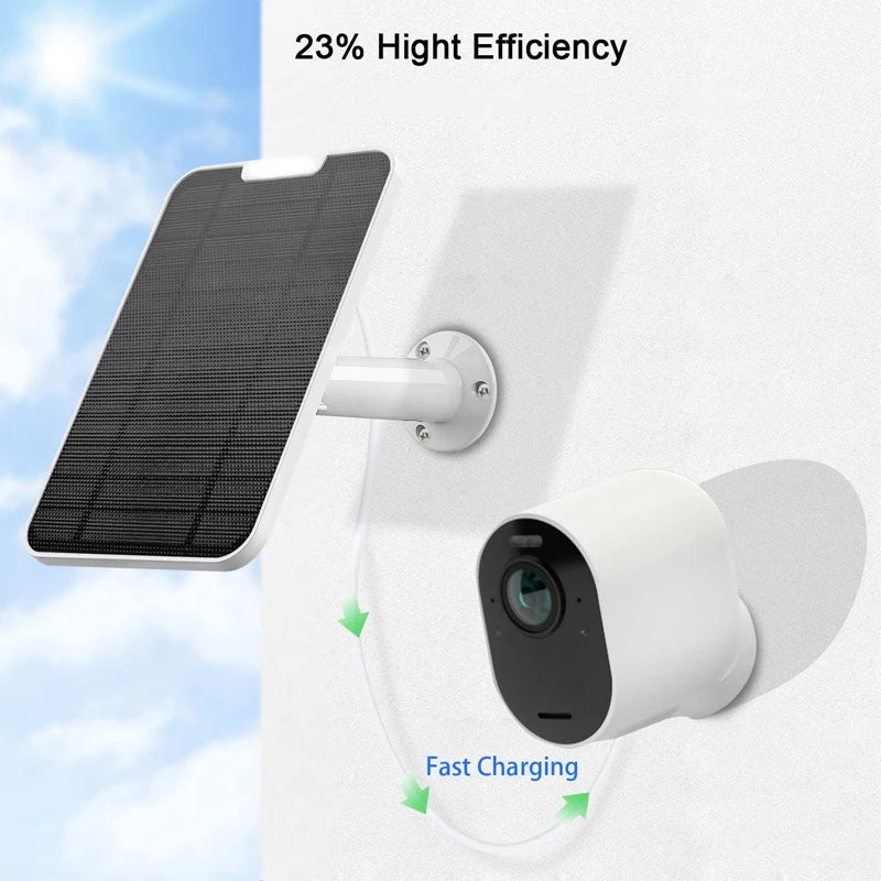 Arlo Go 2 Solar Panel, 23% Efficient, Fast-Charging Solar Panel for Your Arlo Go 2 Camera