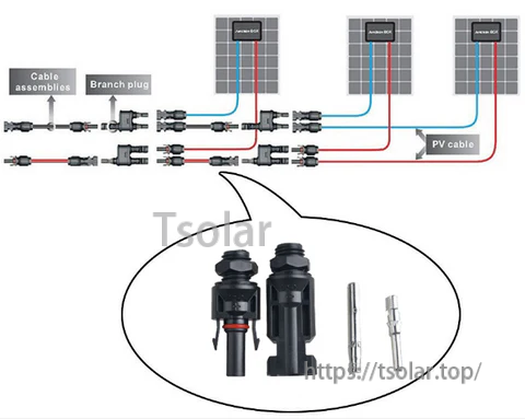Solar Deck Panel Junction Connector PV Cable Connector Solar Panel Connector