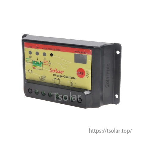 SolarEpic 20A Solar Charger Controller Solar Panel Battery Intelligent Regulator Display 12V/24V