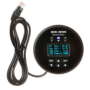 SolarEpic 60A MPPT Solar Charge Controller 150V PV Input 12V/24V Battery System 840W/1680W Solar Panel Controller W/ MH-M80 Meter + Temperature Sensor Works with Lead-Acid & Lithium Batteries
