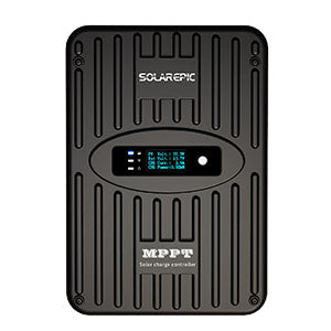SolarEpic 60A MPPT Solar Charge Controller 150V PV Input 12V/24V Battery System 840W/1680W Solar Panel Controller W/ MH-M80 Meter + Temperature Sensor Works with Lead-Acid & Lithium Batteries