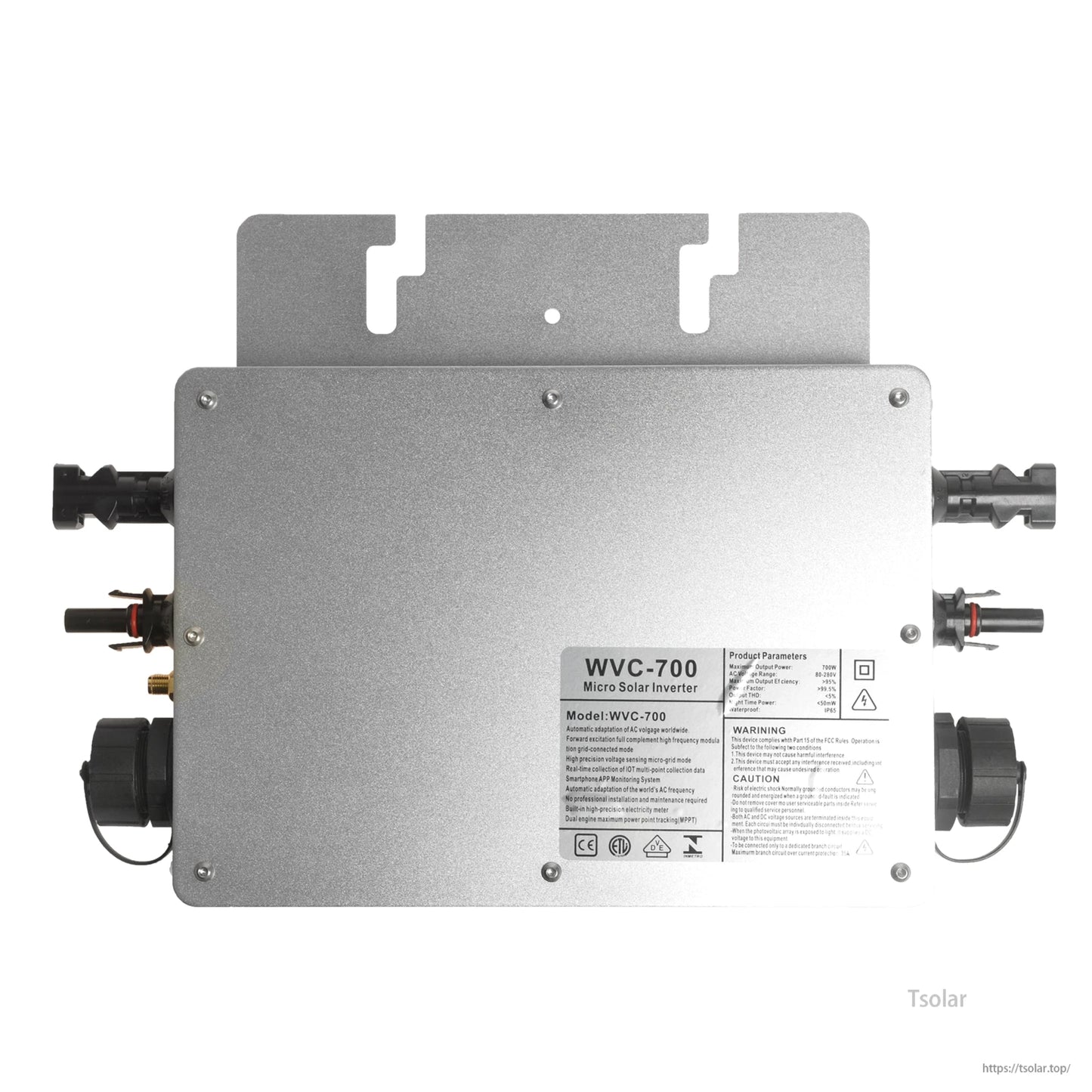 SolarEpic Grid Tie Inverter 600W/700W/800W, Wireless Waterproof IP65, DC22-60V to AC120/230V WiFi Monitor