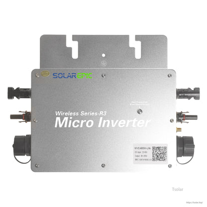 SolarEpic Grid Tie Inverter 600W/700W/800W, Wireless Waterproof IP65, DC22-60V to AC120/230V WiFi Monitor