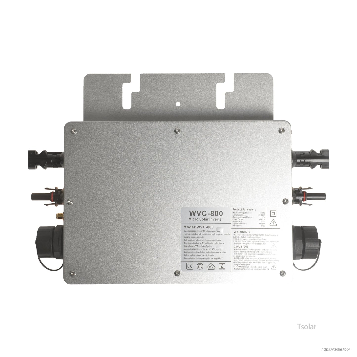 SolarEpic Grid Tie Inverter 600W/700W/800W, Wireless Waterproof IP65, DC22-60V to AC120/230V WiFi Monitor