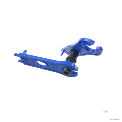 SolarEpic H03 MC4 Solar Terminal Pressing Tool, Blue MC4 solar terminal pressing tool with adjustable screw clamp for crimping solar connector terminals