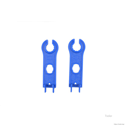 SolarEpic H03 MC4 Solar Terminal Pressing Tool, Pair of blue MC4 solar connector wrench tools for tightening and loosening MC4 terminals