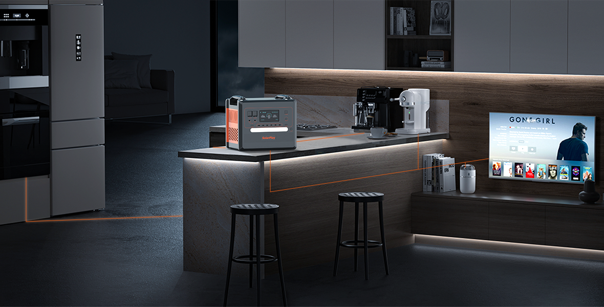 SolarPlay Q2402M Portable Power Station, The SolarPlay Q2402M is a high-capacity portable power station with 2304Wh capacity designed for reliable mobile and backup power.