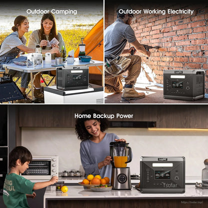 The SolarPlay Q2501 Portable Power Station features a 2400W AC output and dual fast charging capabilities.