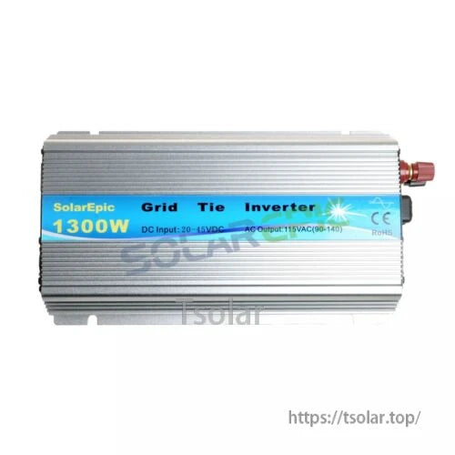 Solarpic 1300W Solar Grid Tie Inverter, DC20-45VDC to AC110V/220V 50/60Hz Pure Sine Wave MPPT