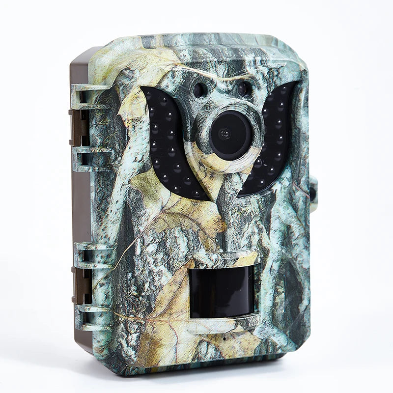 This mini trail camera has a compact design for easy installation and concealment in outdoor environments.