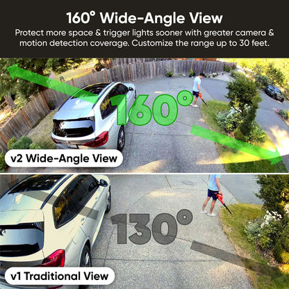 Wyze Cam Floodlight v2, Enjoy a wider viewing angle and customize detection range with this camera feature.