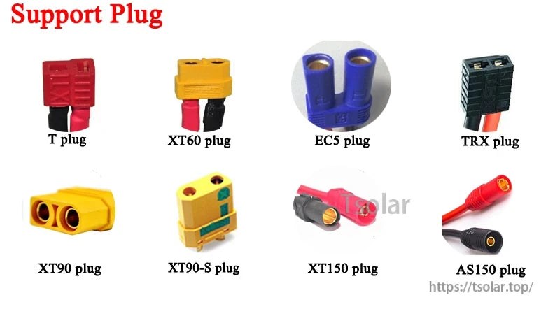 ZDF 2S 7.4V 10000mAh 50C (100C Max) Lipo Battery, Compatible with T, XT60, EC5, TRX, XT90, XT90-S, XT150, and AS150 plug types.