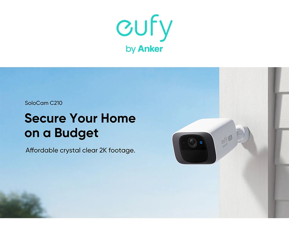 eufy C210 2K Solar Security Camera, GUfy by Anker SoloCam C210 Secure Your Home on a Budget