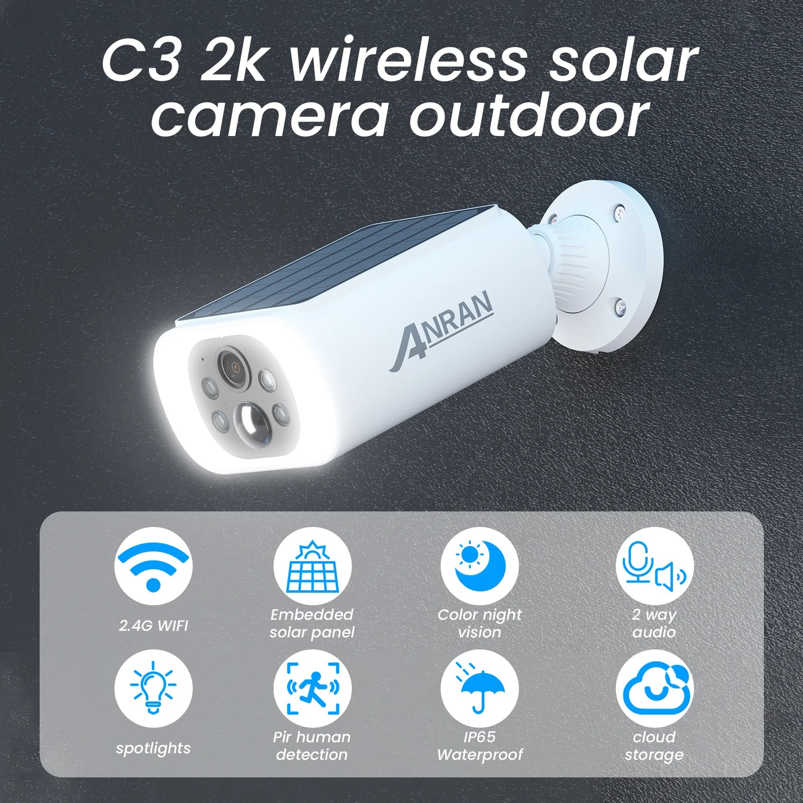 wireless solar camera outdoor 0 Embedded Color night 2 way