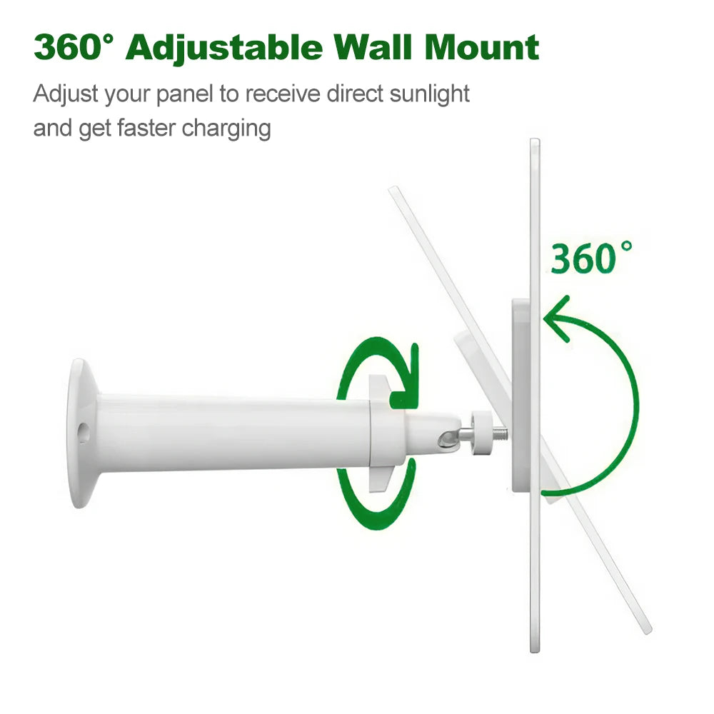 3609 Adjustable Wall Mount Adjust your panel to receive direct sunlight and