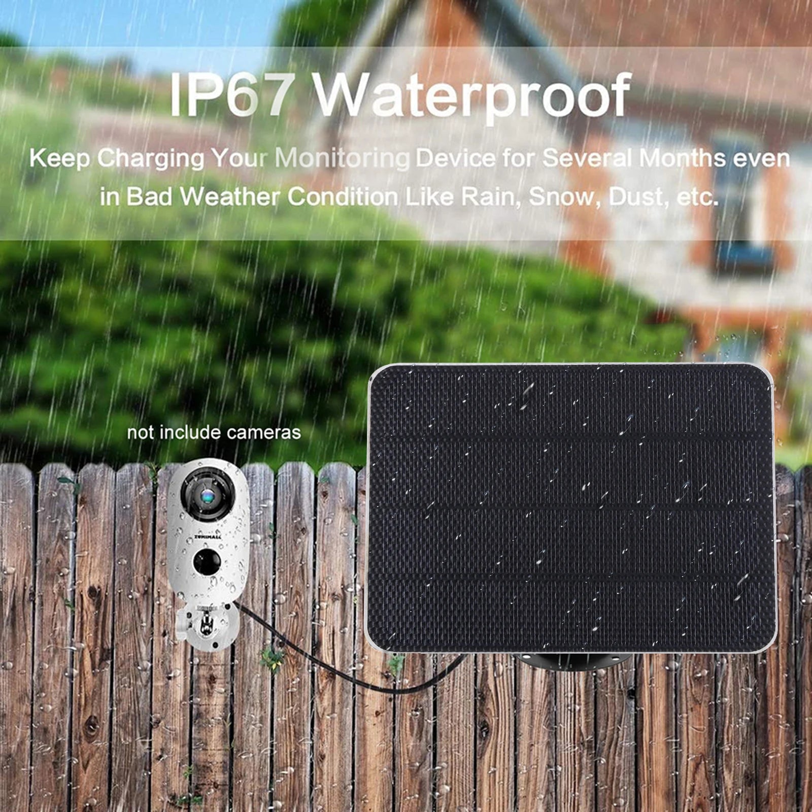 IP67 Waterproof Keep Charging Your Monitoring Device for Several Month