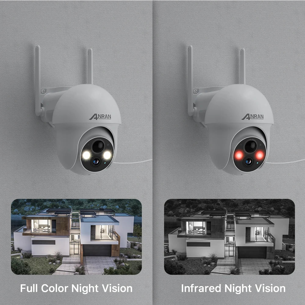 ANRAN Q1 Max 5MP Solar Camera, ANRAN Full Color Night Vision Infrared Night Vision 