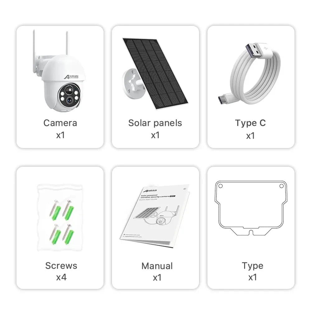 A: Connecting the solar panel to the camera using a Type