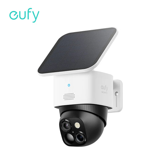 eufy S340 3K Solar Security Camera -  2.4 GHz Wi-Fi 360° Surveillance No Blind Spots Wireless Outdoor  Dual Lens Camera