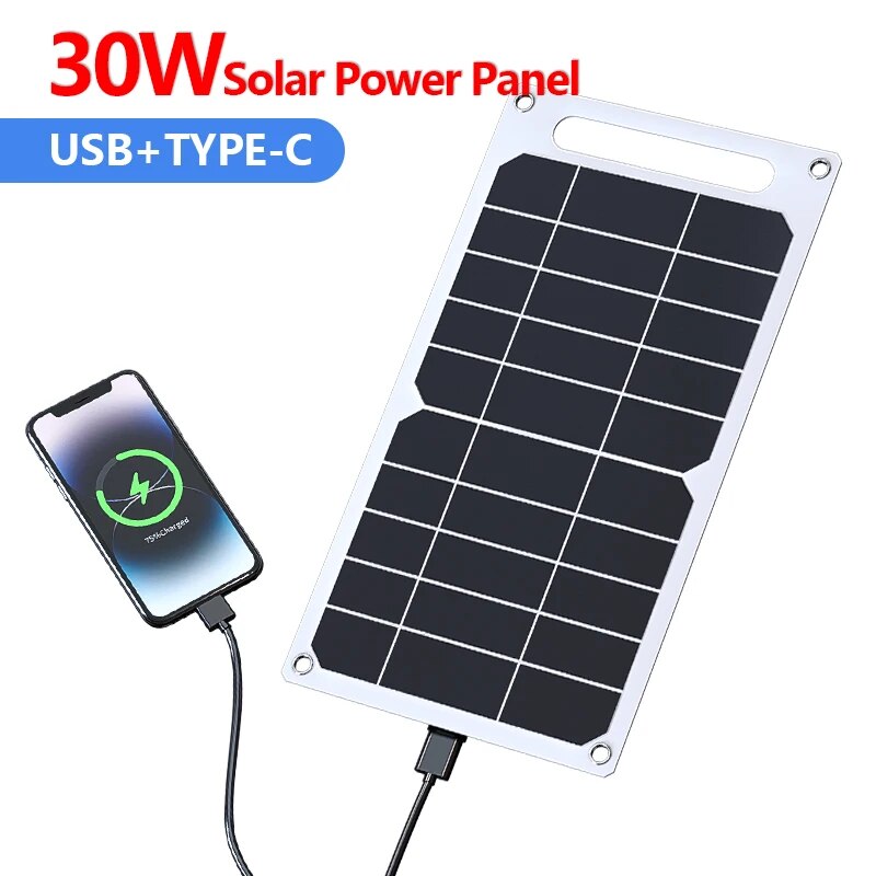 30W Foldable Solar Panel, 3OWsolar Power Panel USB+TYPE-