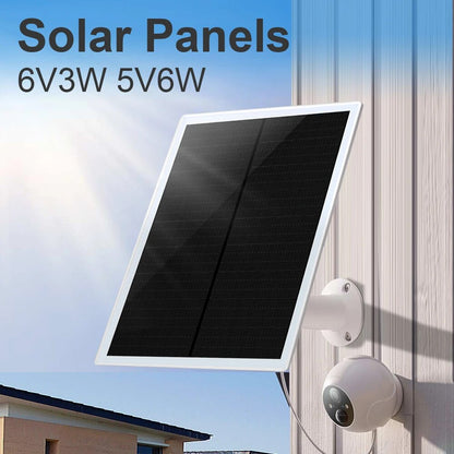 5V 6W / 6V 3W Solar Panel For Security Camera - Micro USB / Type-C Solar Cells Charger Phone Charging  for Security Camera/Small Home Light System