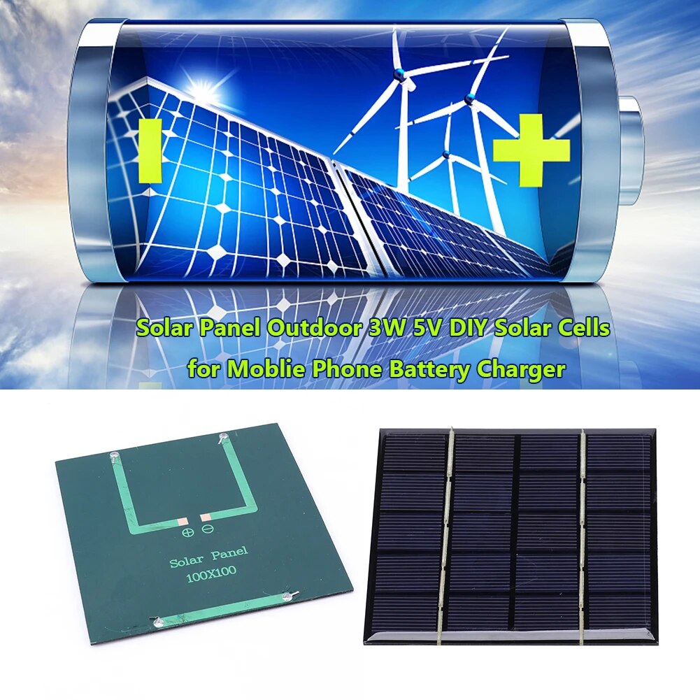 3W 5V Portable Solar Panel, Solar Panel @utdbor 3W SV DIY Solar Cell