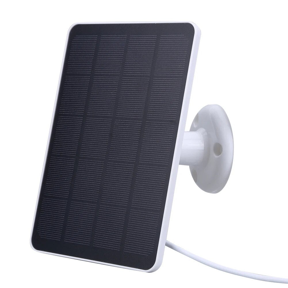 4W Solar Panel For Security Camera - Solar Panel Charger with 3-meter Charging Wire Wall Mount Bracket for Ring Spotlight Camera