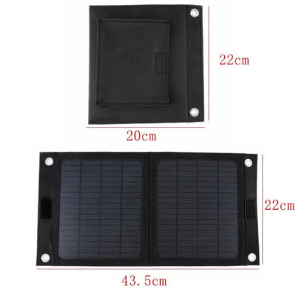 25W 18V Foldable Solar Panel - Portable Solar Panel Charger Mobile Power Bank for Phone Battery USB Port