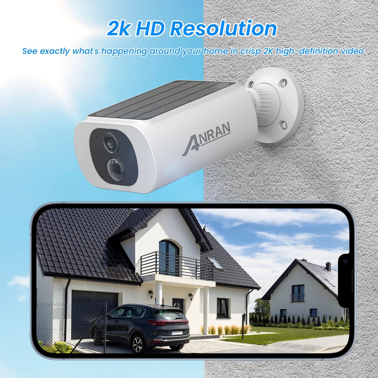 ANRAN C3 Pro 2K 3MP Solar Security Camera, ANRAN's 2k high-definition video shows exactly what's happening