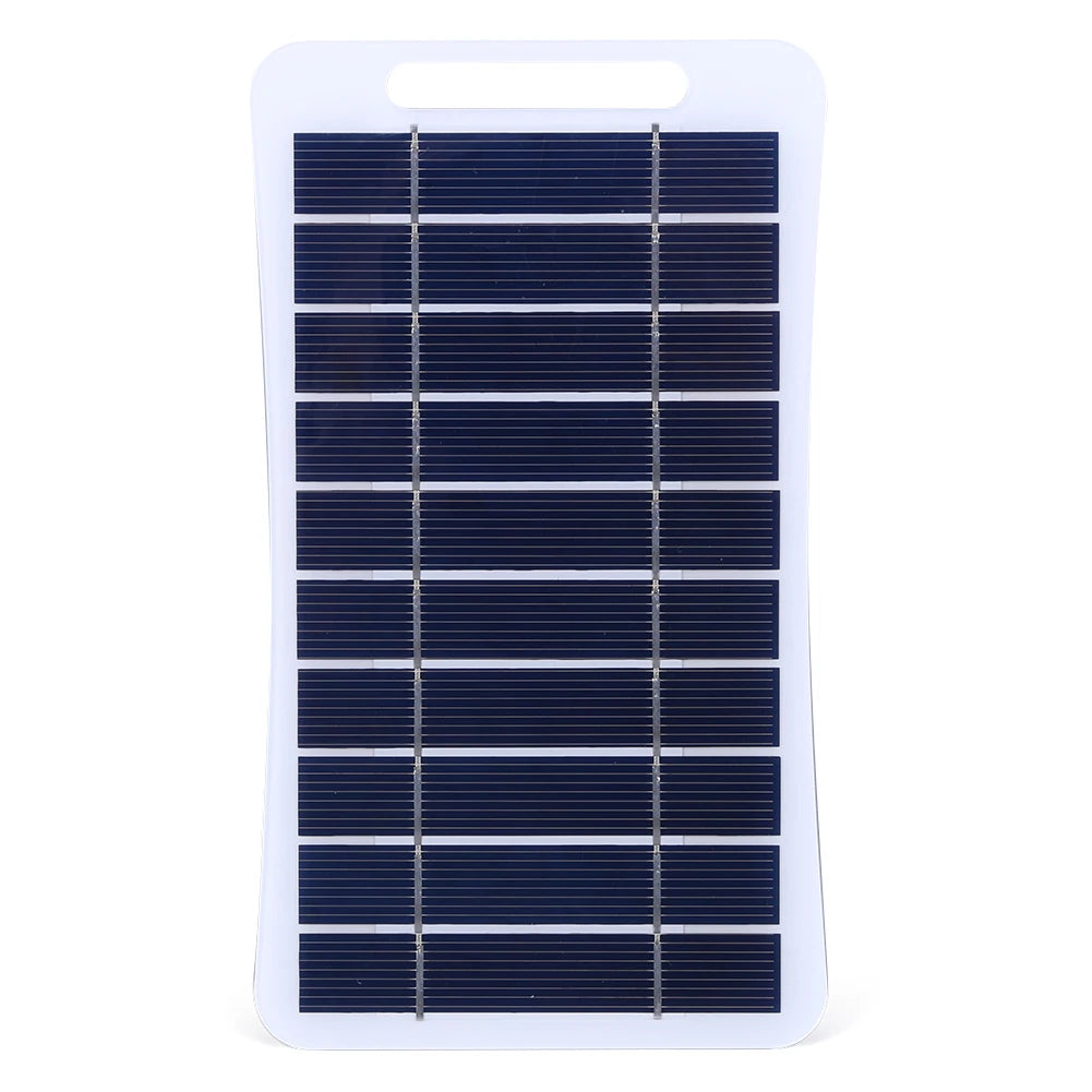 2W 5V Portable Solar Panel - USB Battery Charger Waterproof Phone Power Bank for Camping Backpacking Hiking