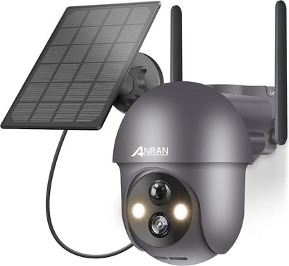 ANRAN Q3 Max 2.5K 5MP Solar Security Camera - 2592*1944 360° View PIR Color Night Vision 2.4G WiFi Outdoor 5200mAh Solar Panel Camera