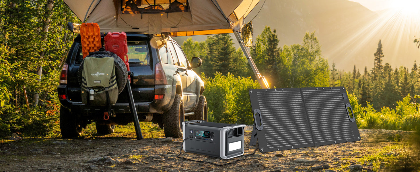 CTOLITY SPC100W 100W Foldable Solar Panel, Weather ready device has an IP65 waterproof and dustproof shell suitable for outdoor use.