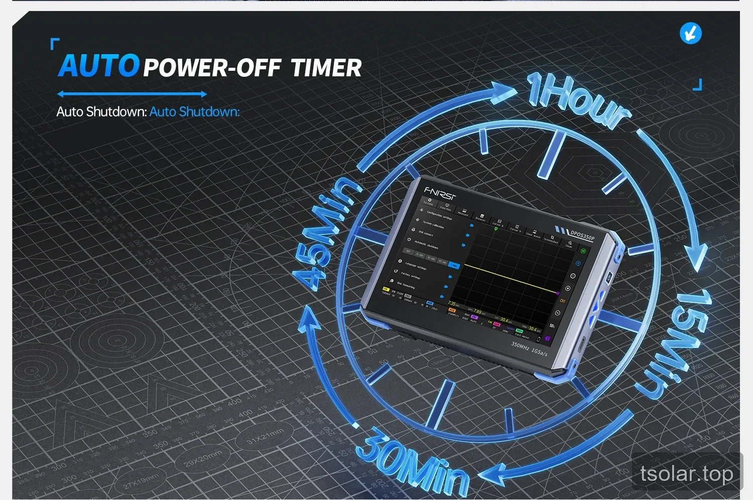 DPOS350P automatic shutdown timer settings