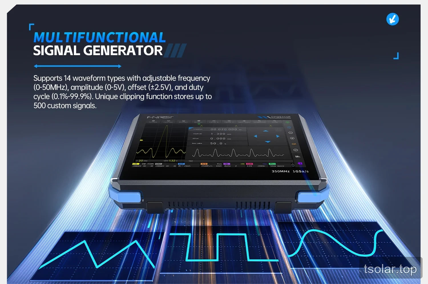 DPOS350P signal generator controls
