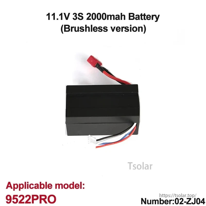 GANGBIBAO Lipo Battery, 11.1V 3S 2000mAh Battery for 9522PRO Model