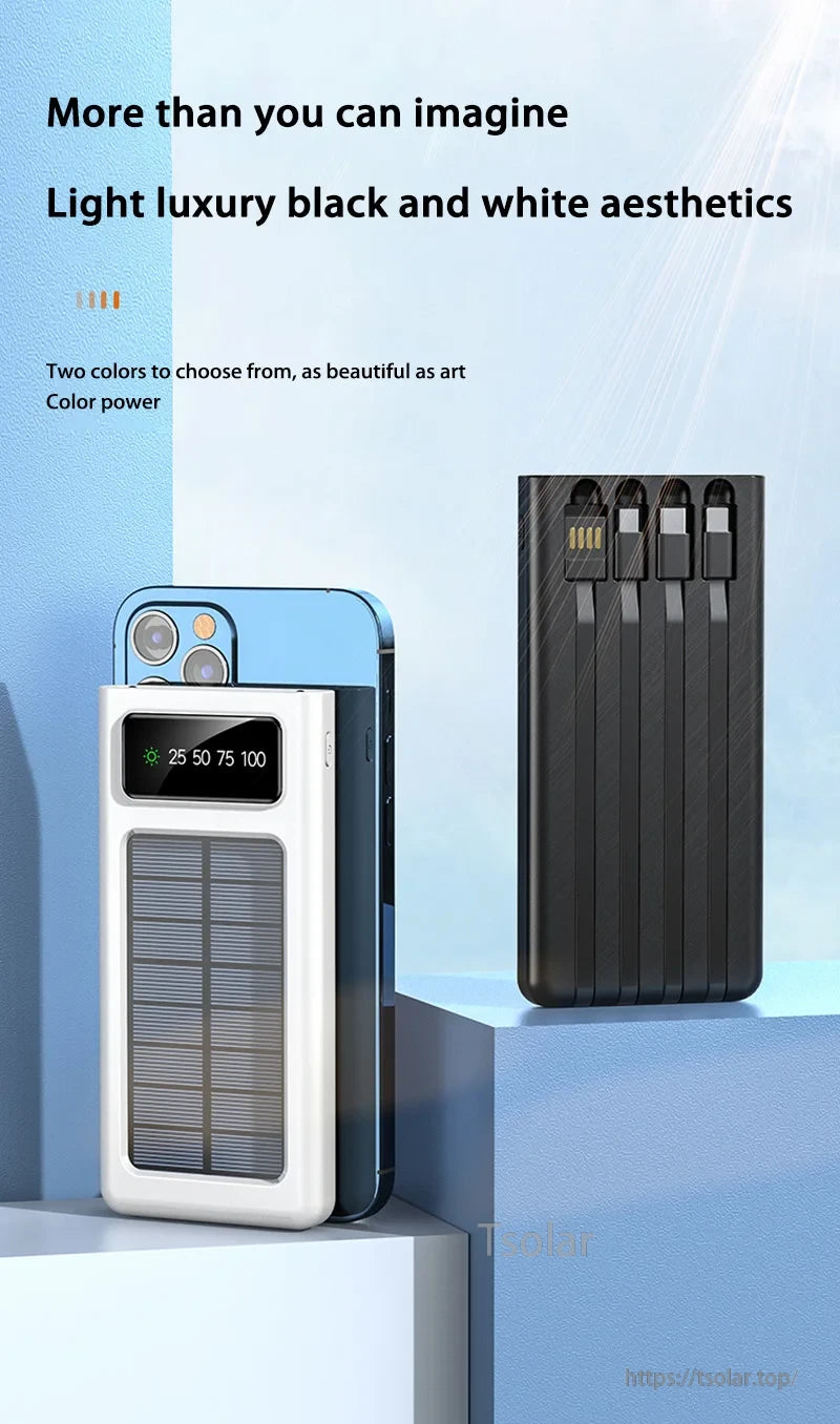 OnePlus 200000mAh Solar Power Bank, Solar power bank with dual color options and solar charging